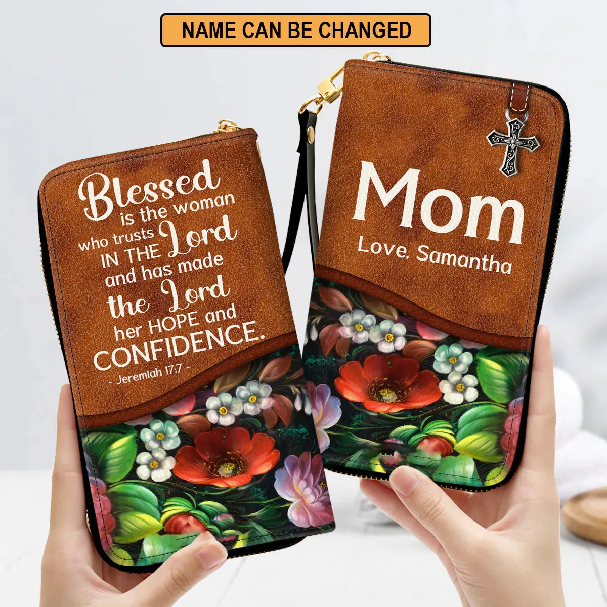 Christianart Handbag, Blessed Is The Woman Who Trusts In The Lord, Personalized Gifts, Gifts for Women.