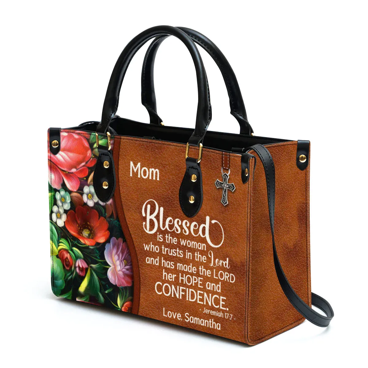 Christianart Handbag, Blessed Is The Woman Who Trusts In The Lord, Personalized Gifts, Gifts for Women.