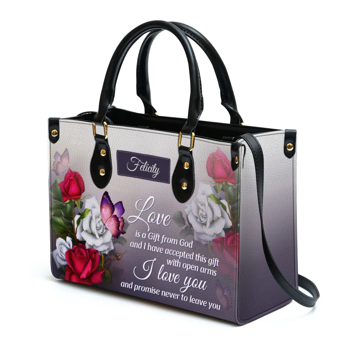 Christianart Handbag, Love Is A Gift From God, Personalized Gifts, Gifts for Women, Christmas Gift.