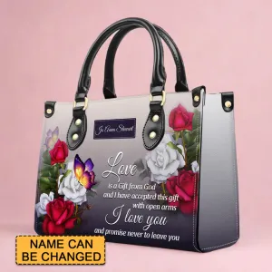 Christianart Handbag, Love Is A Gift From God, Personalized Gifts, Gifts for Women, Christmas Gift.