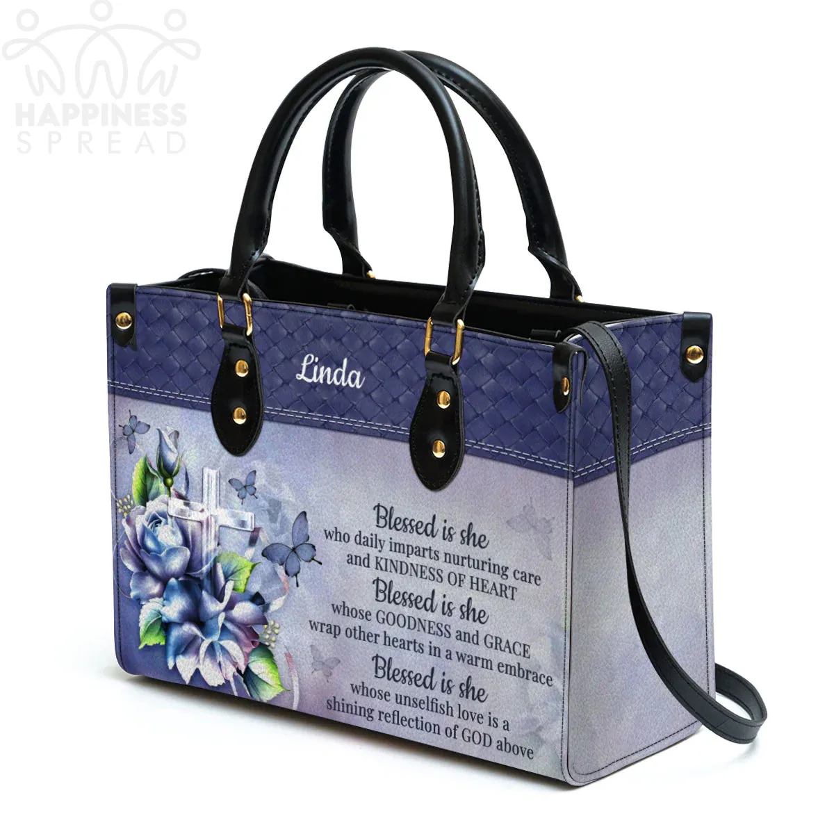 Christianart Handbag, Personalized Hand Bag, Blessed Is She Who Daily Imparts Nurturing Care And Kindness Of Heart, Personalized Gifts, Gifts for Women.