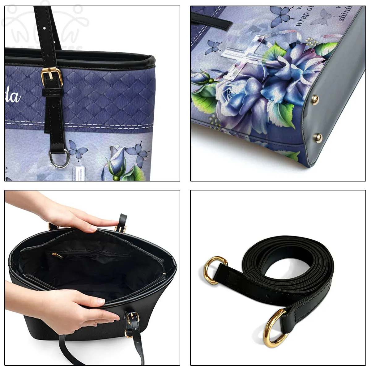 Christianart Handbag, Personalized Hand Bag, Blessed Is She Who Daily Imparts Nurturing Care And Kindness Of Heart, Personalized Gifts, Gifts for Women.