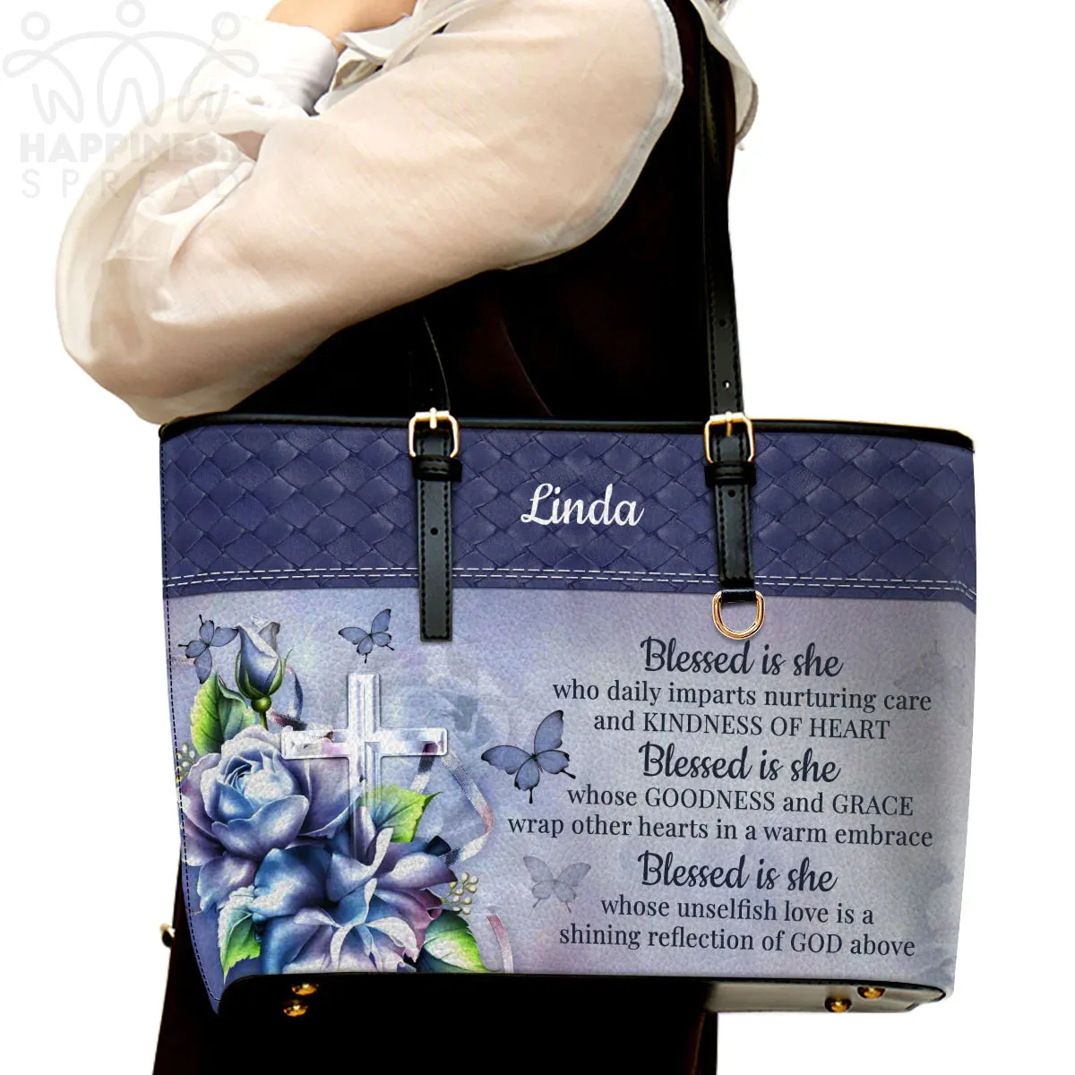 Christianart Handbag, Personalized Hand Bag, Blessed Is She Who Daily Imparts Nurturing Care And Kindness Of Heart, Personalized Gifts, Gifts for Women.