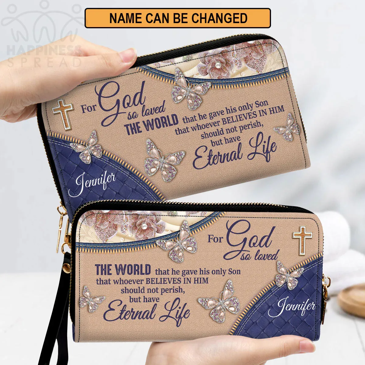 Christianart Handbag, Personalized Hand Bag, For God So Loved The World, Personalized Gifts, Gifts for Women.
