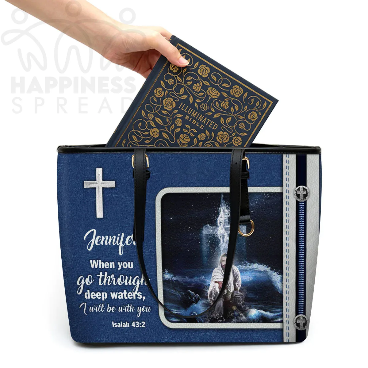 Christianart Handbag, Personalized Hand Bag, I Will Be With You, Personalized Gifts, Gifts for Women.