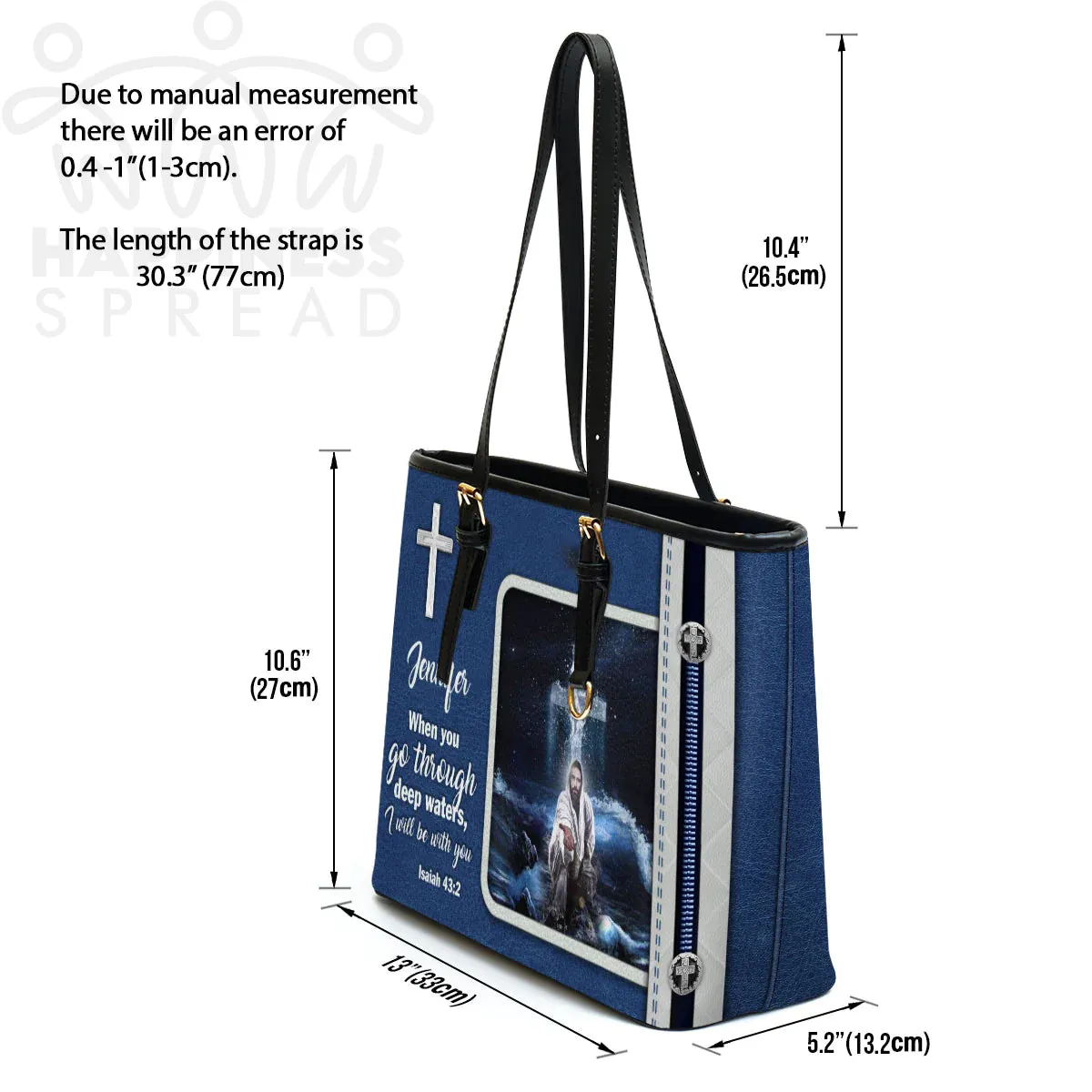 Christianart Handbag, Personalized Hand Bag, I Will Be With You, Personalized Gifts, Gifts for Women.