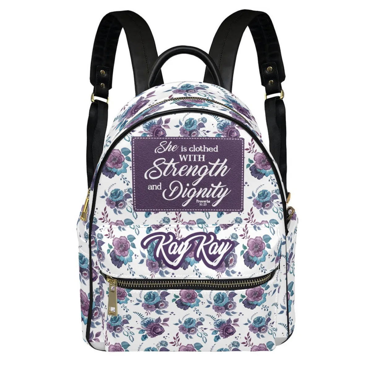 Christianart Handbag, She Is Clothed With Strength and Dignity, Personalized Gifts, Gifts for Women.