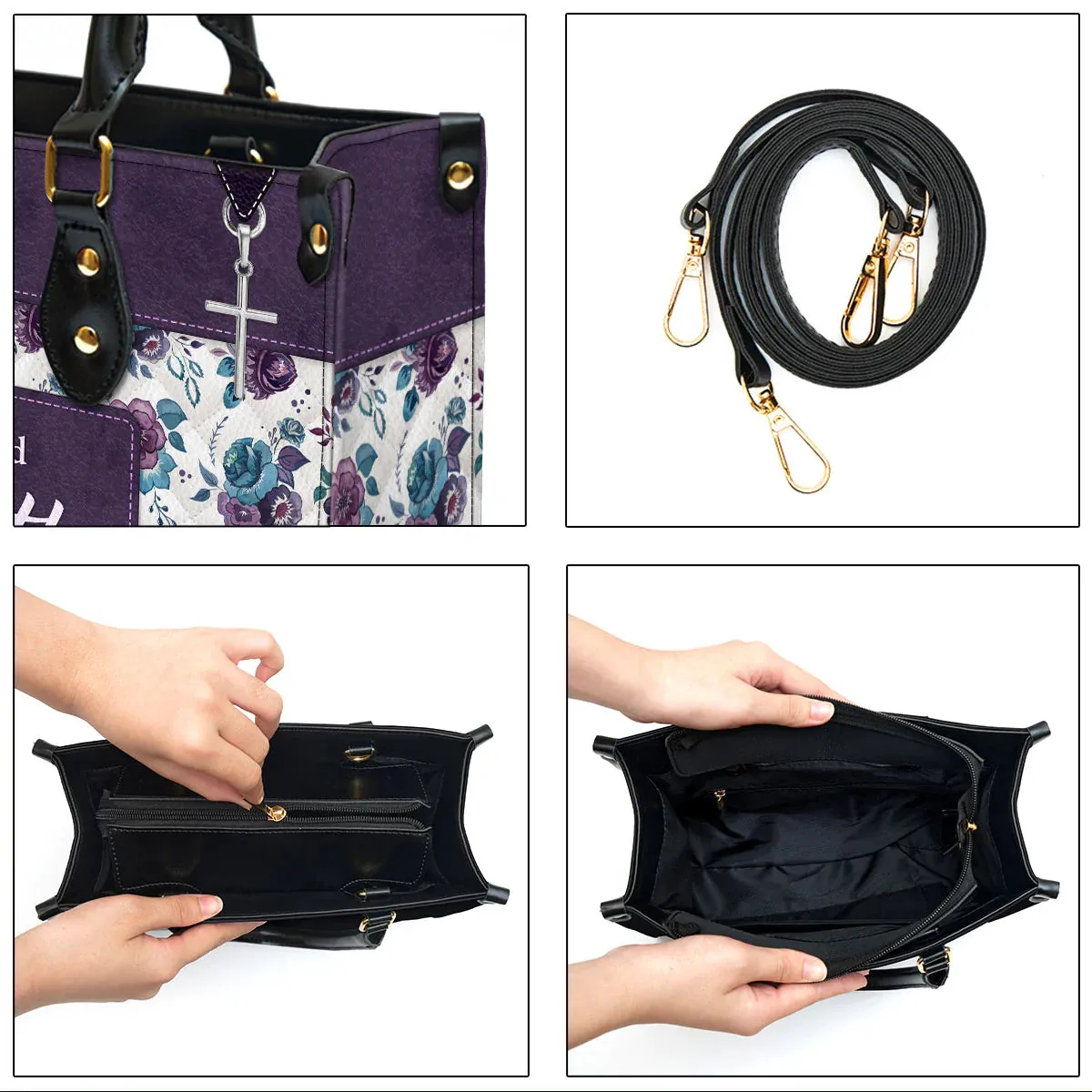 Christianart Handbag, She Is Clothed With Strength and Dignity, Personalized Gifts, Gifts for Women.