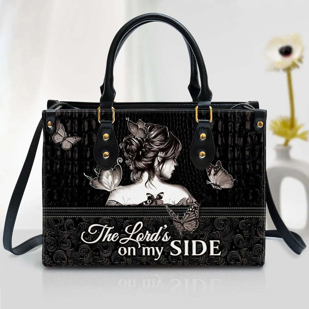 Christianartbag Handbag, The Lord‘s On My Side Butterfly, Personalized Gifts, Gifts for Women, Christmas Gift.