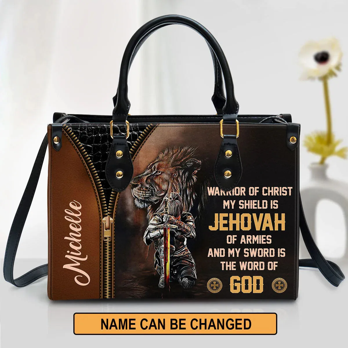 Christianartbag Handbag, Warrior Of Christ Beautiful, Personalized Gifts, Gifts for Women, Christmas Gift.