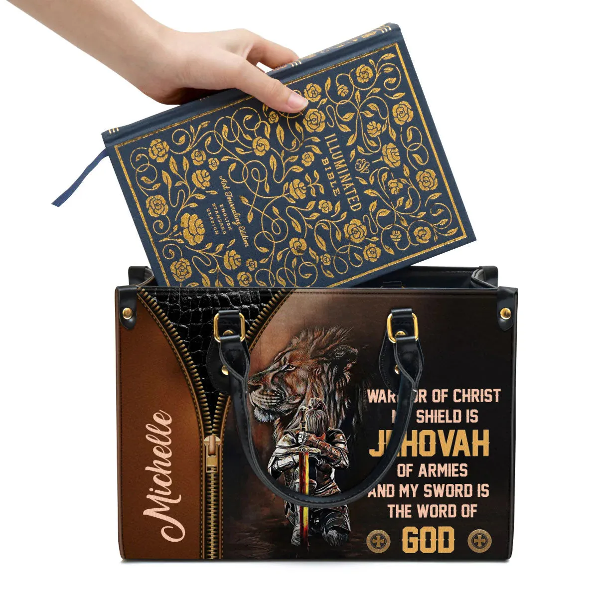 Christianartbag Handbag, Warrior Of Christ Beautiful, Personalized Gifts, Gifts for Women, Christmas Gift.