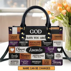Christianartbag Handbags, God Says You Are Leather Bags, Personalized Bags, Gifts for Women, Christmas Gift, CABLTB04300723.