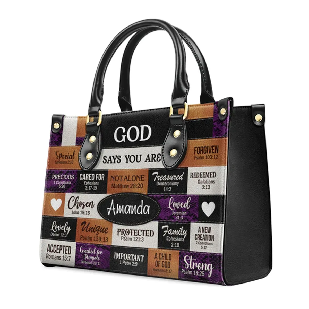 Christianartbag Handbags, God Says You Are Leather Bags, Personalized Bags, Gifts for Women, Christmas Gift, CABLTB04300723.