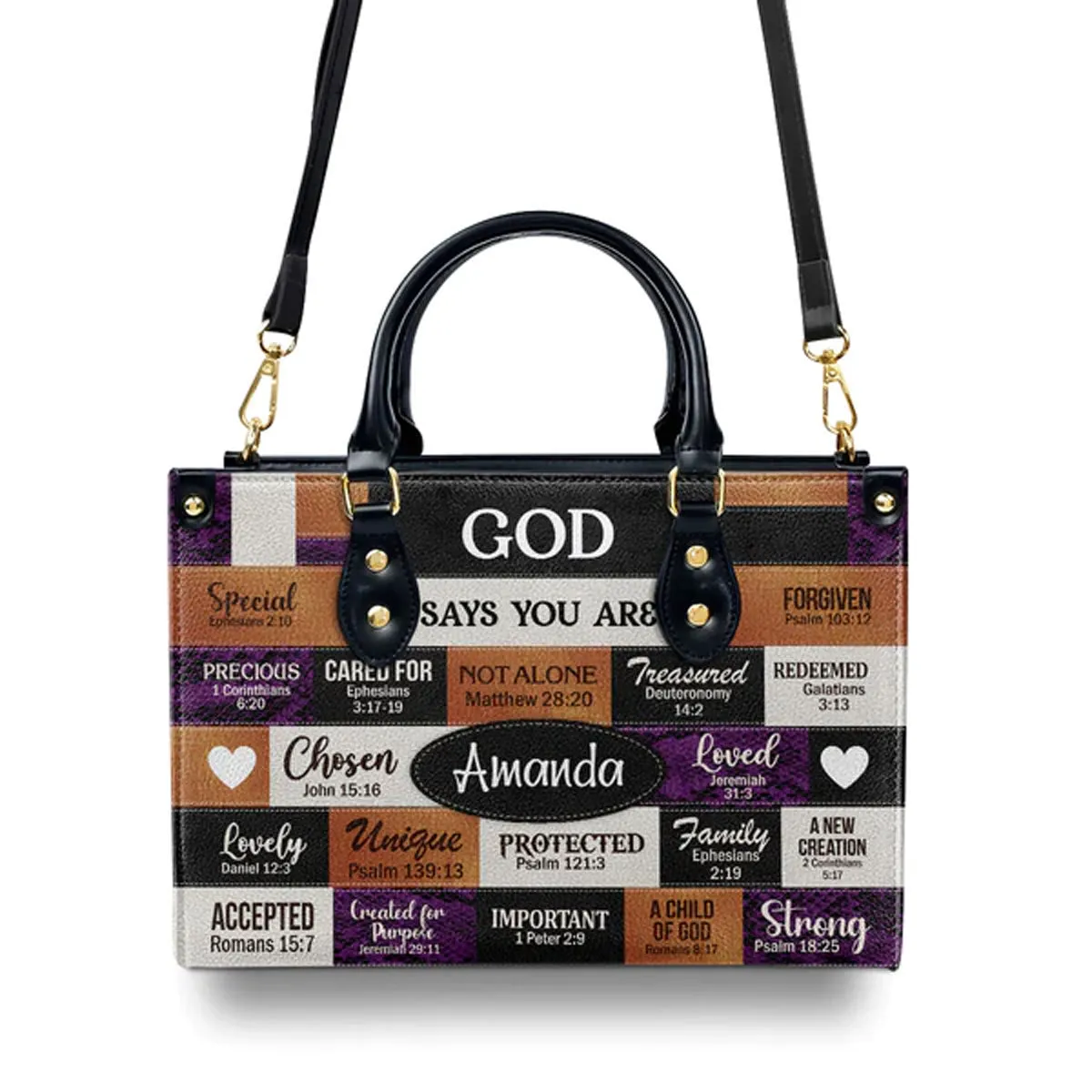 Christianartbag Handbags, God Says You Are Leather Bags, Personalized Bags, Gifts for Women, Christmas Gift, CABLTB04300723.