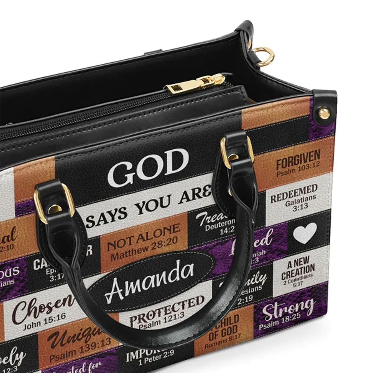 Christianartbag Handbags, God Says You Are Leather Bags, Personalized Bags, Gifts for Women, Christmas Gift, CABLTB04300723.