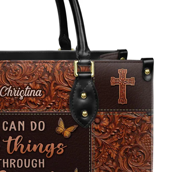Christianartbag Handbags, I Can Do All Things Through Christ Philippians 4 13 Leather Handbag, Handbag Design, Personalized Leather Handbag, Gifts for Women, CABLTB01271123.