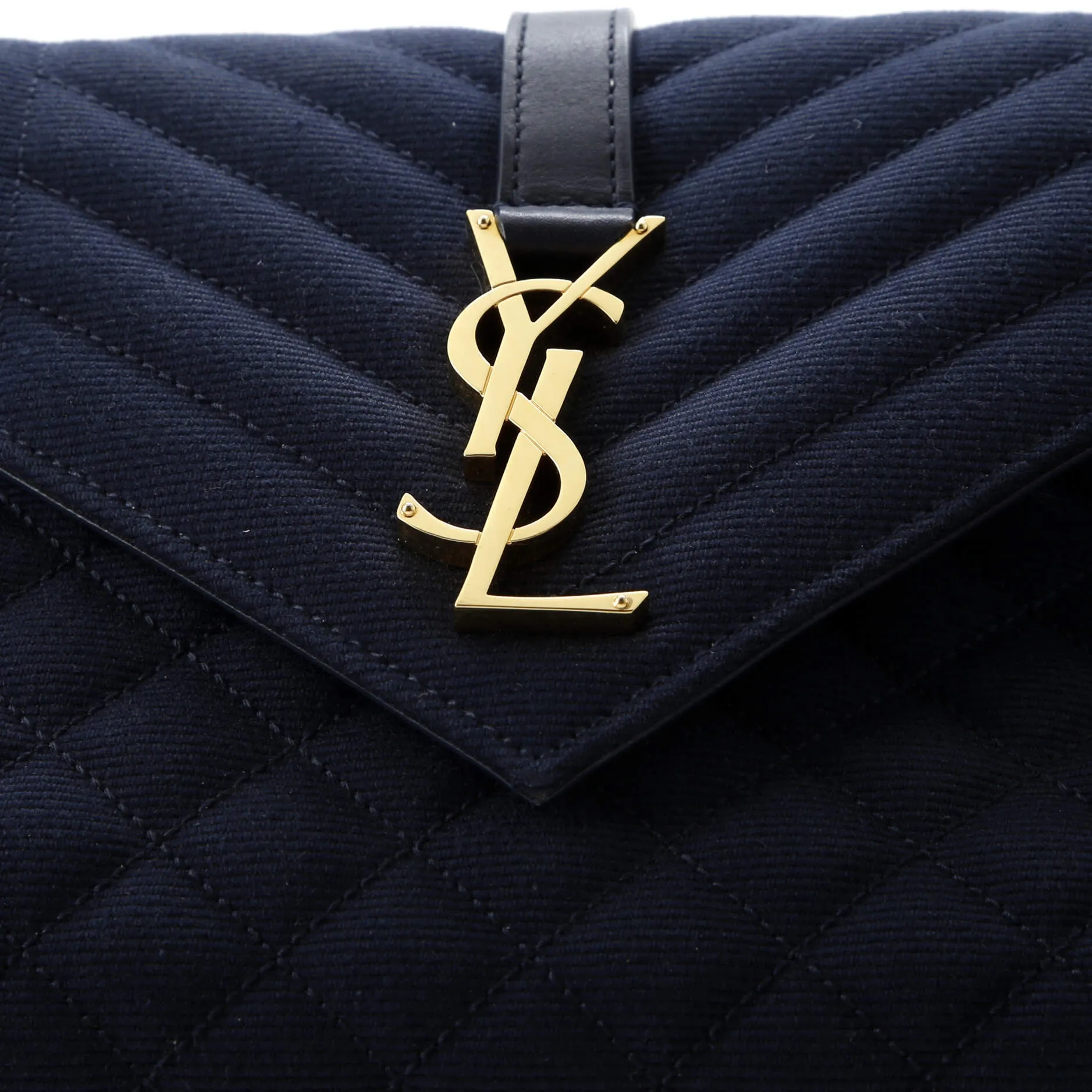 Classic Monogram Envelope Satchel Mixed Matelasse Canvas Medium