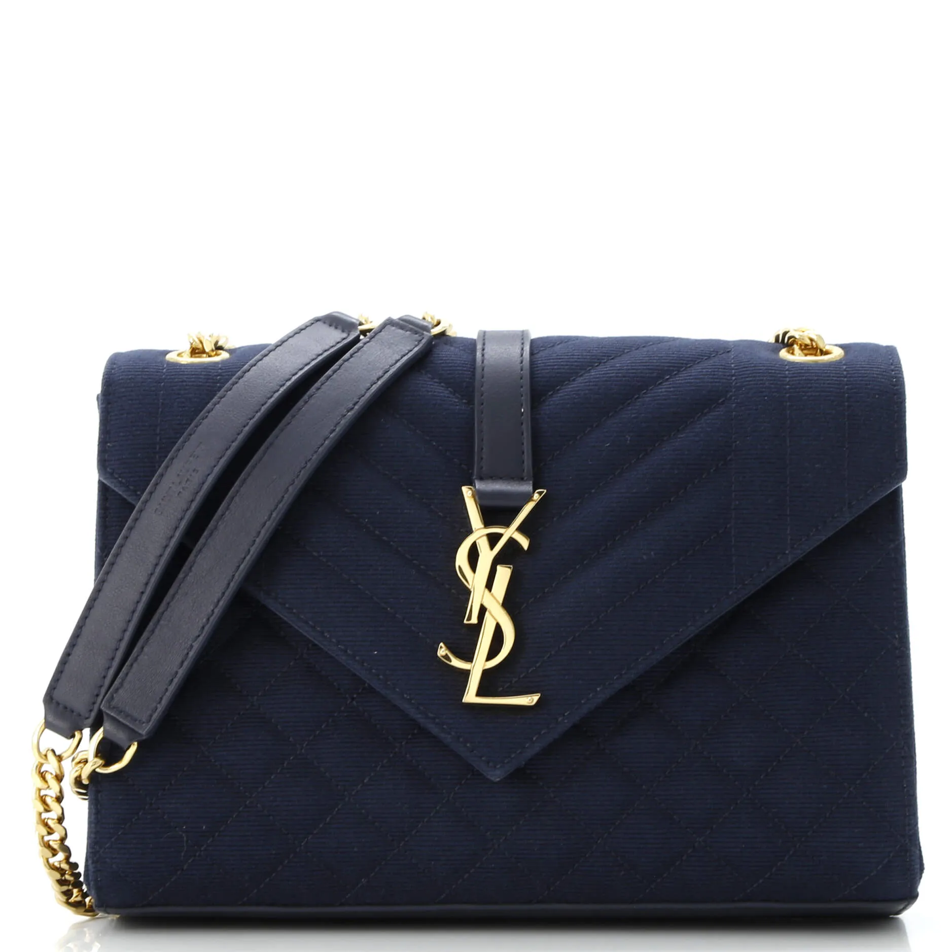 Classic Monogram Envelope Satchel Mixed Matelasse Canvas Medium