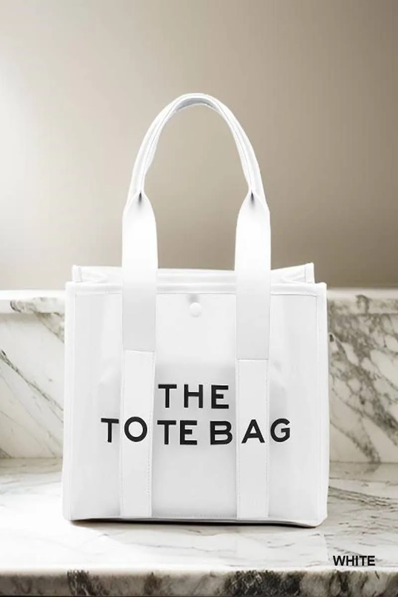 Clear Large The Tote Bag & Pouch 2 Pc Set