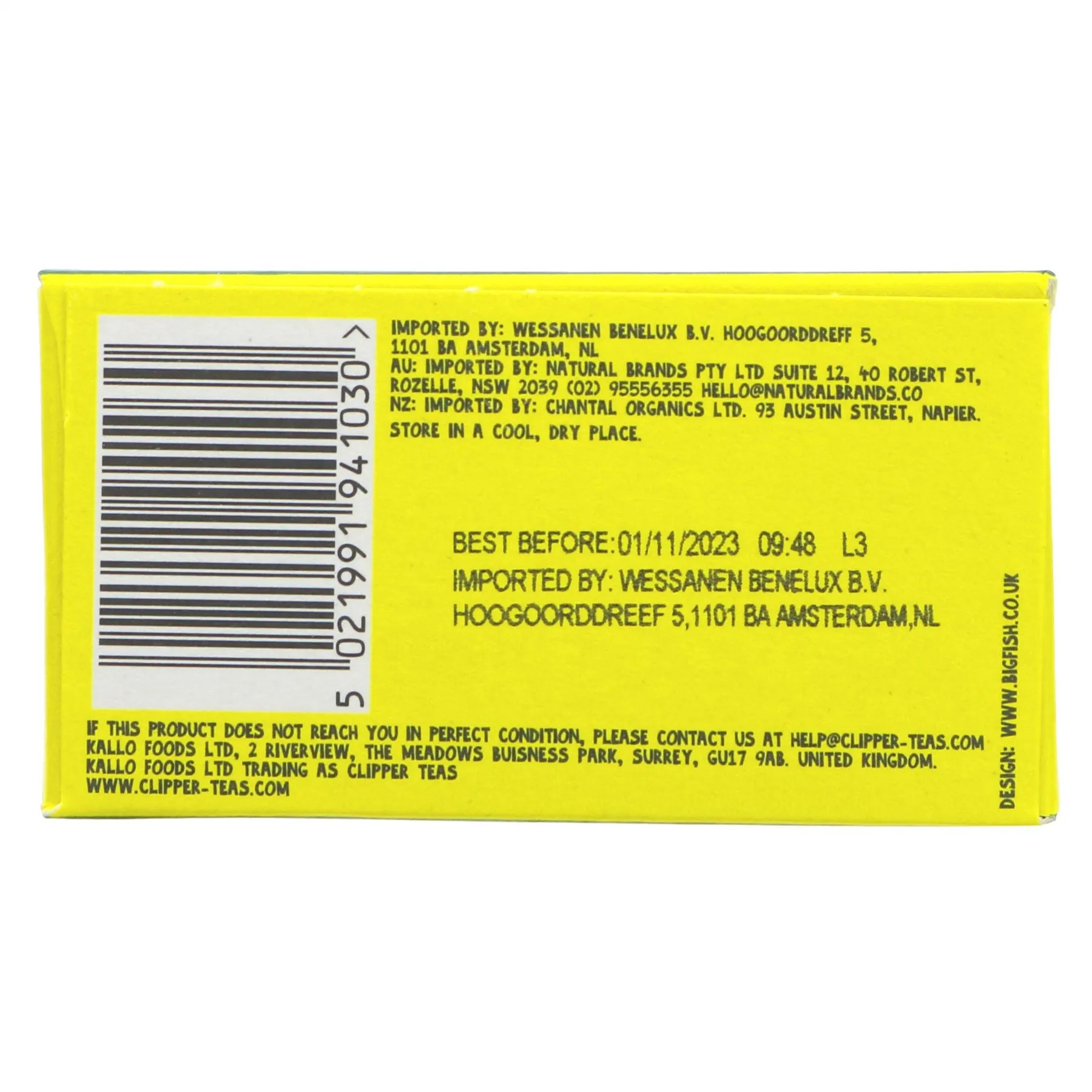 Clipper | Green Tea with Lemon Organic | 20 bags