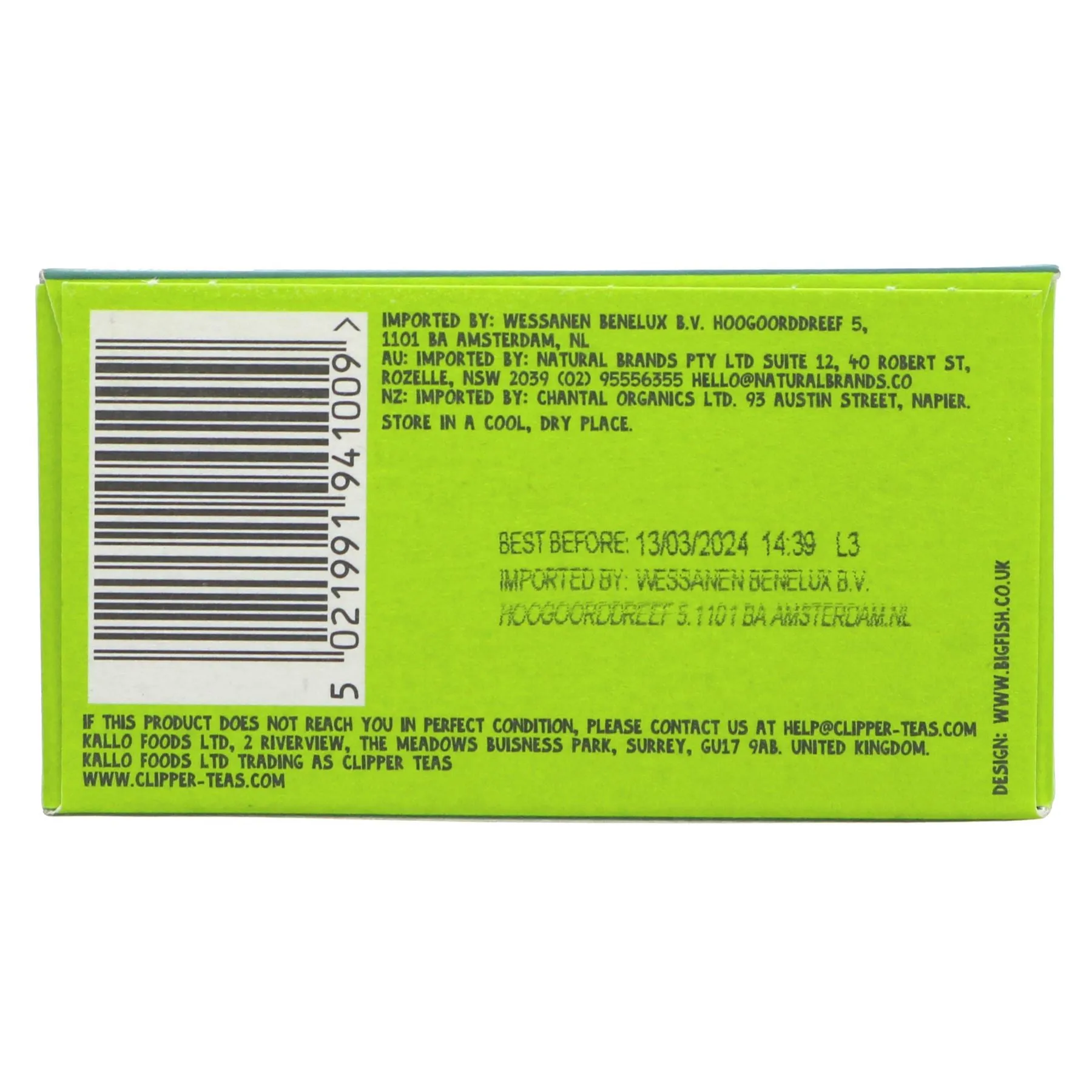 Clipper | Organic Pure Green Tea | 20 bags