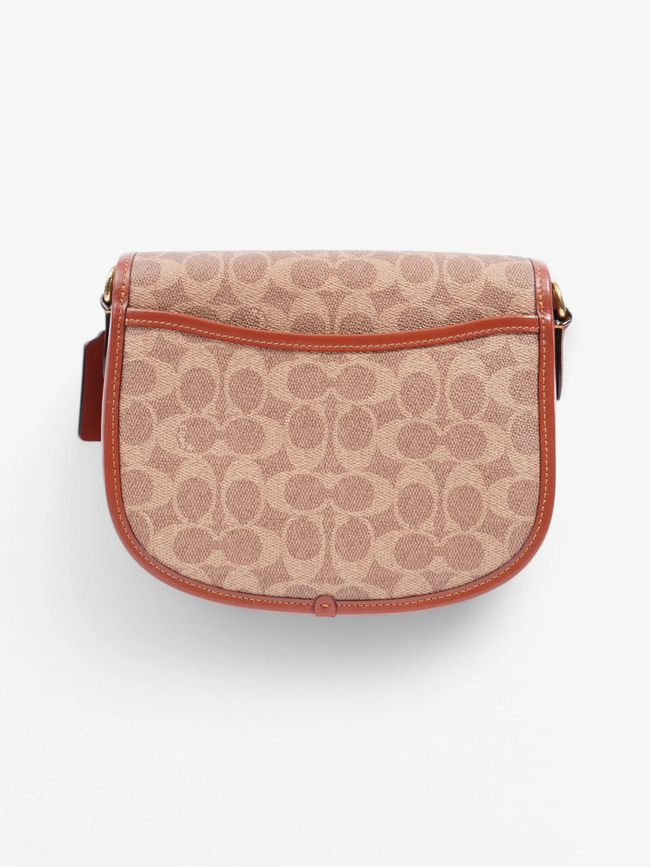 Coach Coach Willow Saddle Handbag Brown / Red Coated Canvas