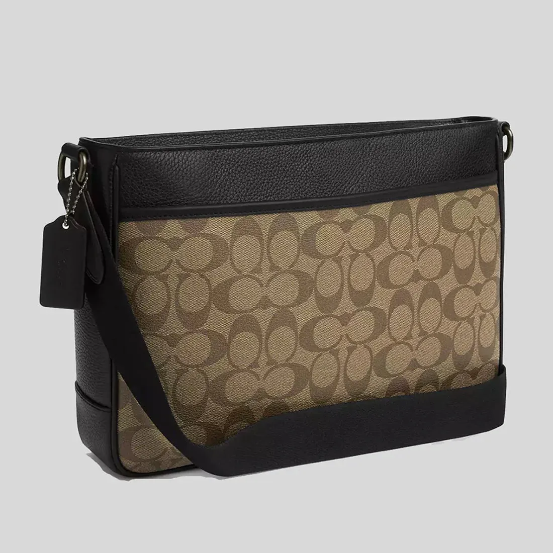 COACH Men's District Signature Canvas Crossbody Bag Khaki/Black RS-CH078