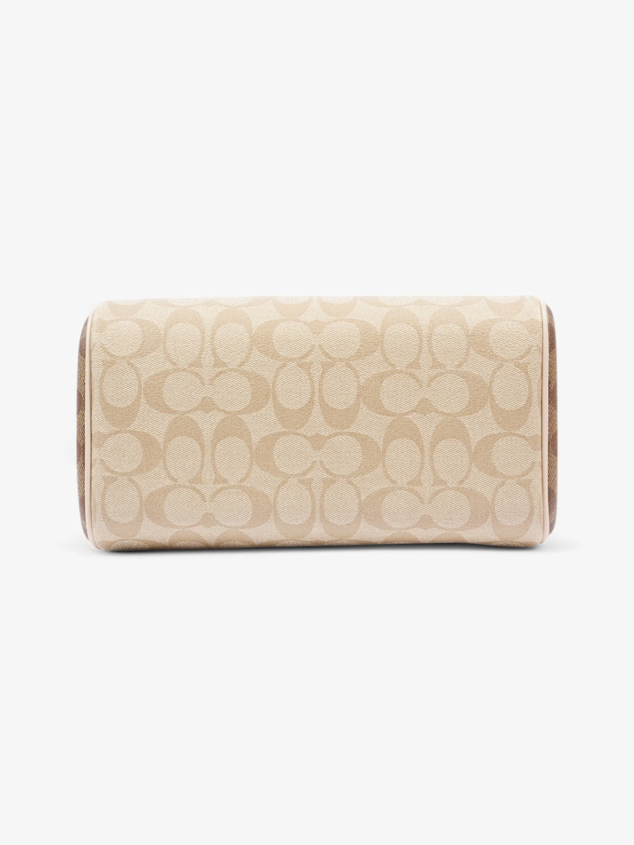 Coach Rowan Satchel Beige Coated Canvas