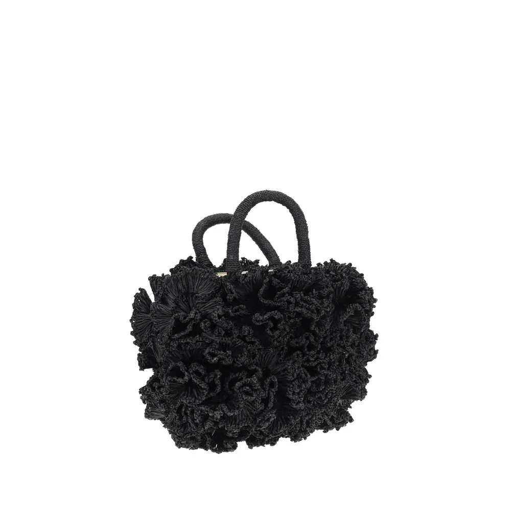 Coral raffia Handbag