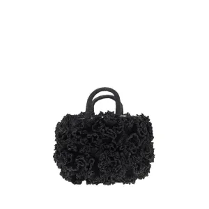 Coral raffia Handbag