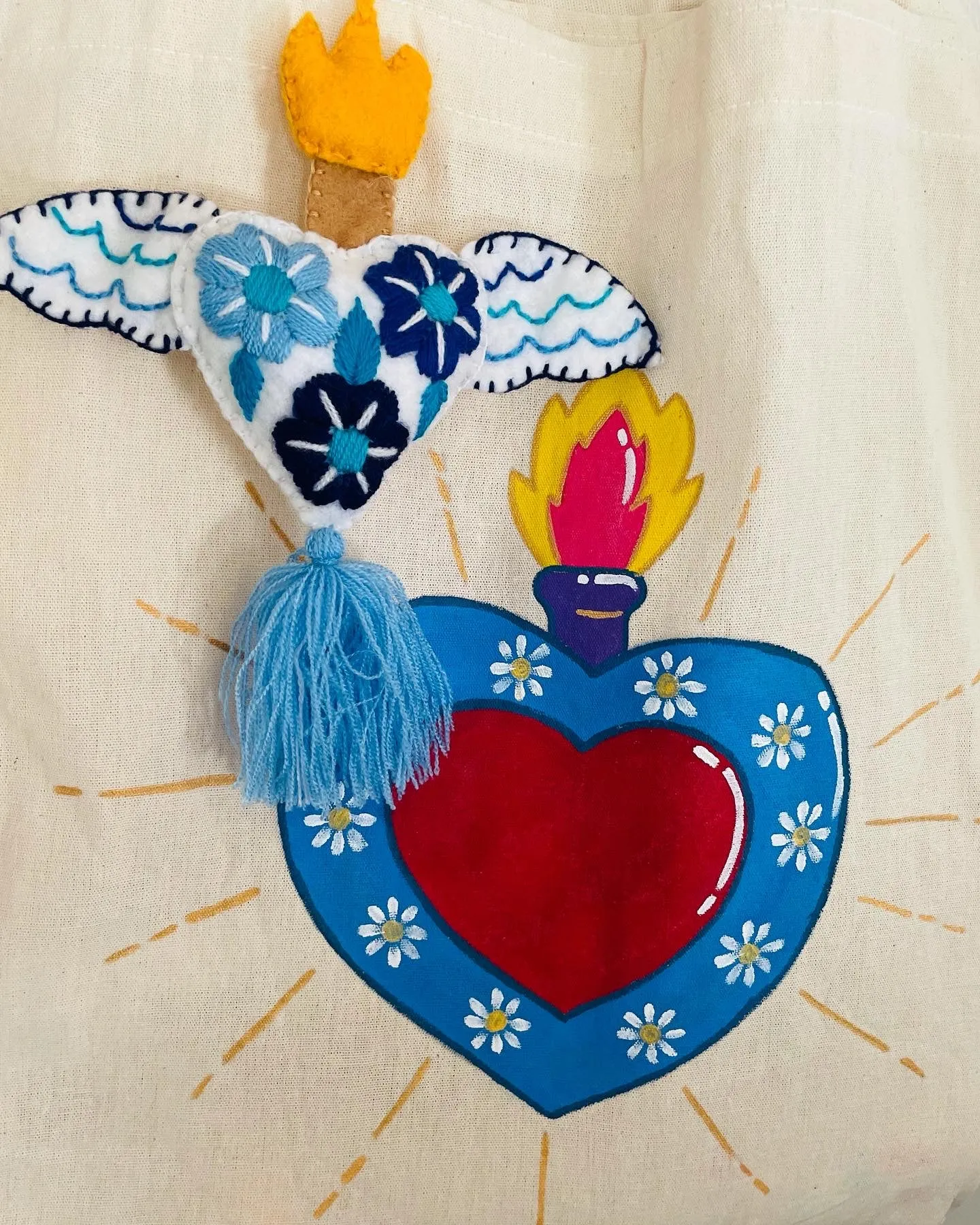 Corazón Sagrado Canvas Tote