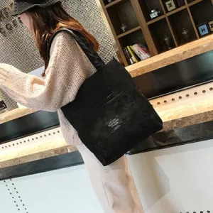 Corduroy Canvas Tote Ladies Casual Shoulder Bag