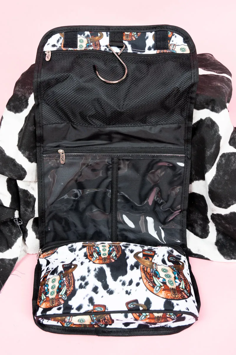 Corpus Christi Cow Roll Up Cosmetic Bag