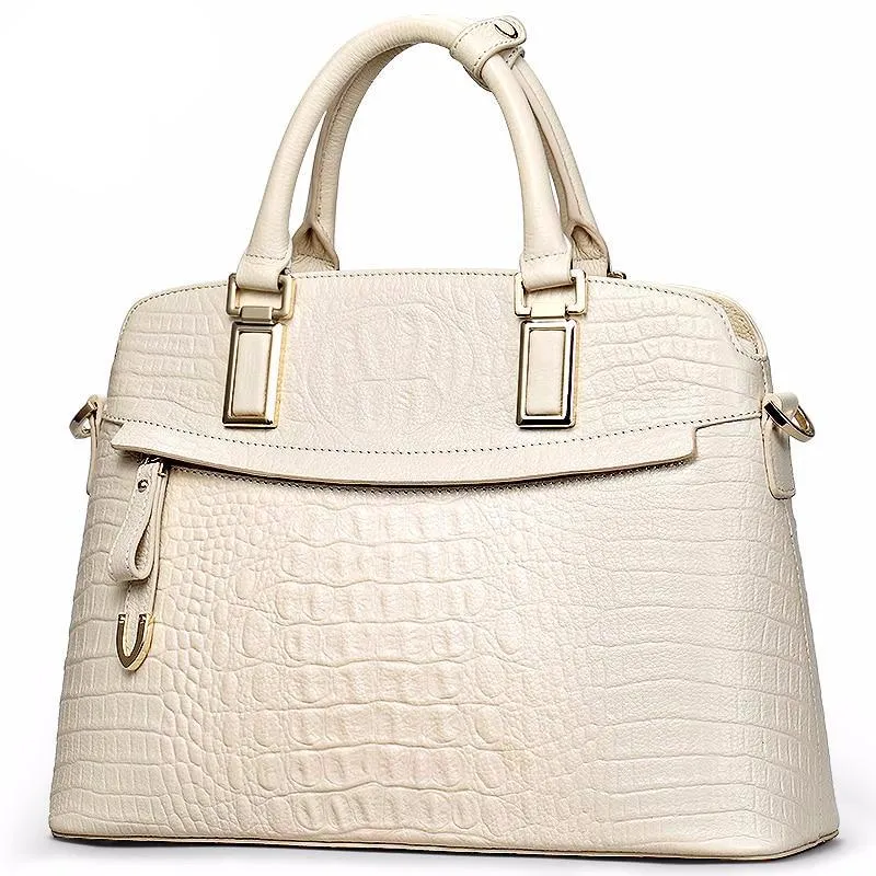 Crocodile Ladies Hand Bags 2019 Elegant Top-handle Bag Women Handbag Designer Brand 100% Genuine Leather Female Handbag