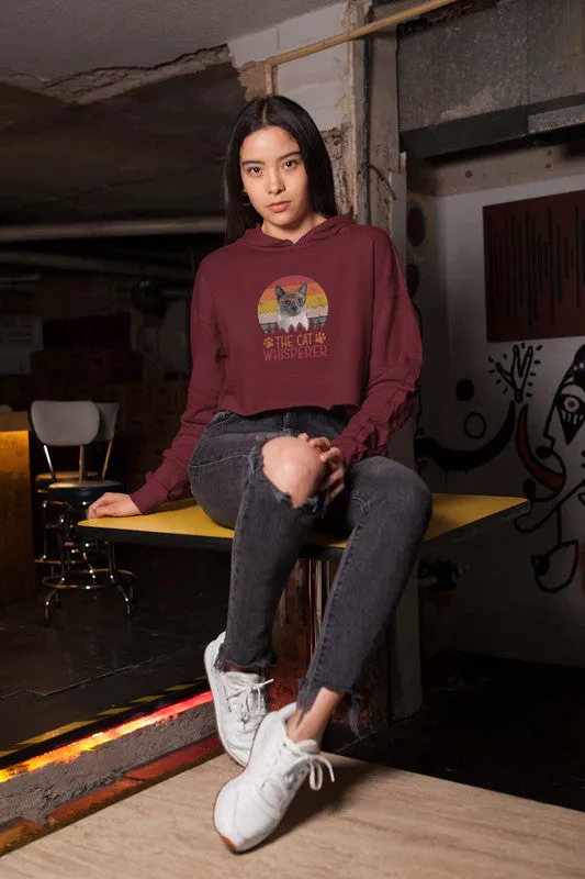 Crop Hoodie (Women) - The Cat Whisperer (6 Colours)