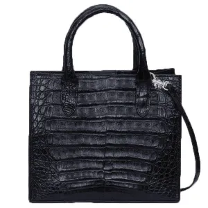 Cross Body Tote in Crocodile