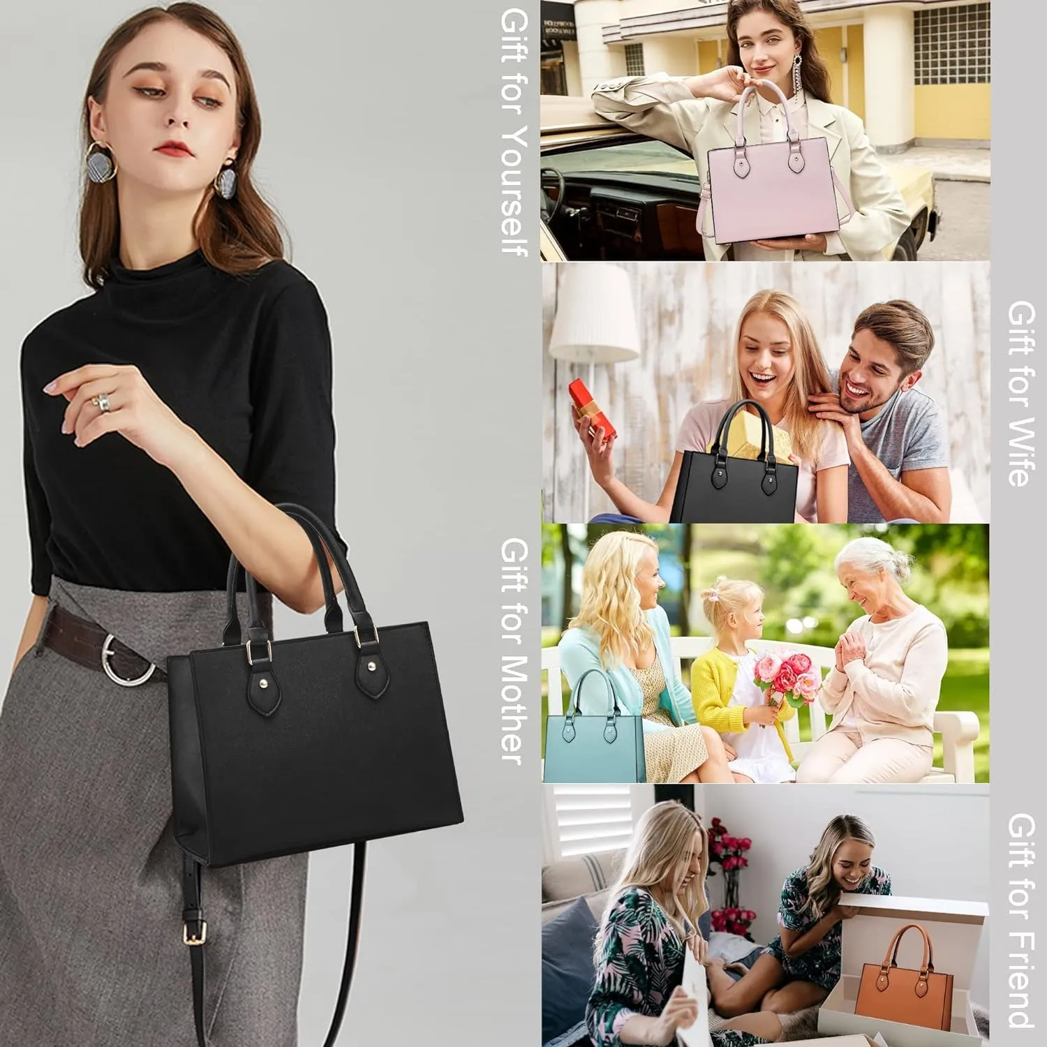 Crossbody Bags and Handbags for Women, PU Leather Tote Shoulder Bags