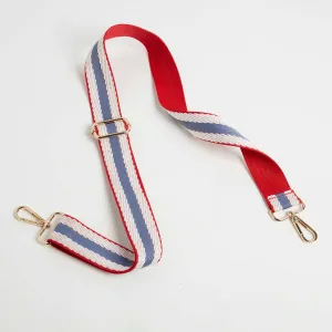 Crossbody Strap - Nautical Stripes (Gold Hardware)