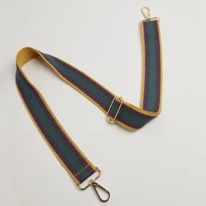 Crossbody Strap - Purple Stripe (Gold Hardware)