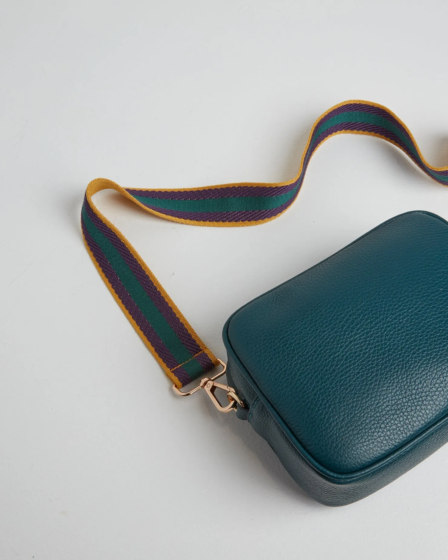 Crossbody Strap - Purple Stripe (Gold Hardware)