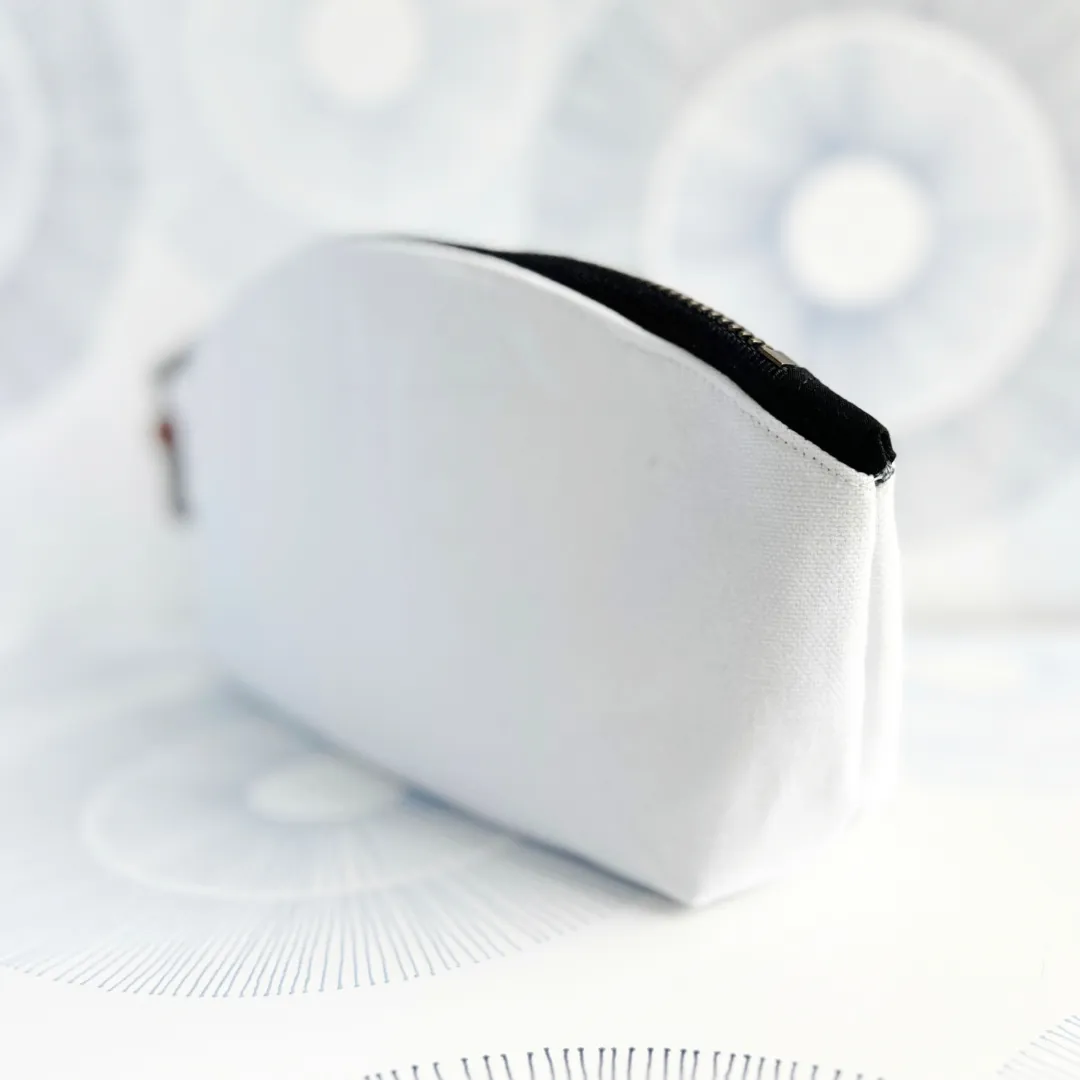 Curvy Canvas Cosmetic Bag - Beauty OR Brains?