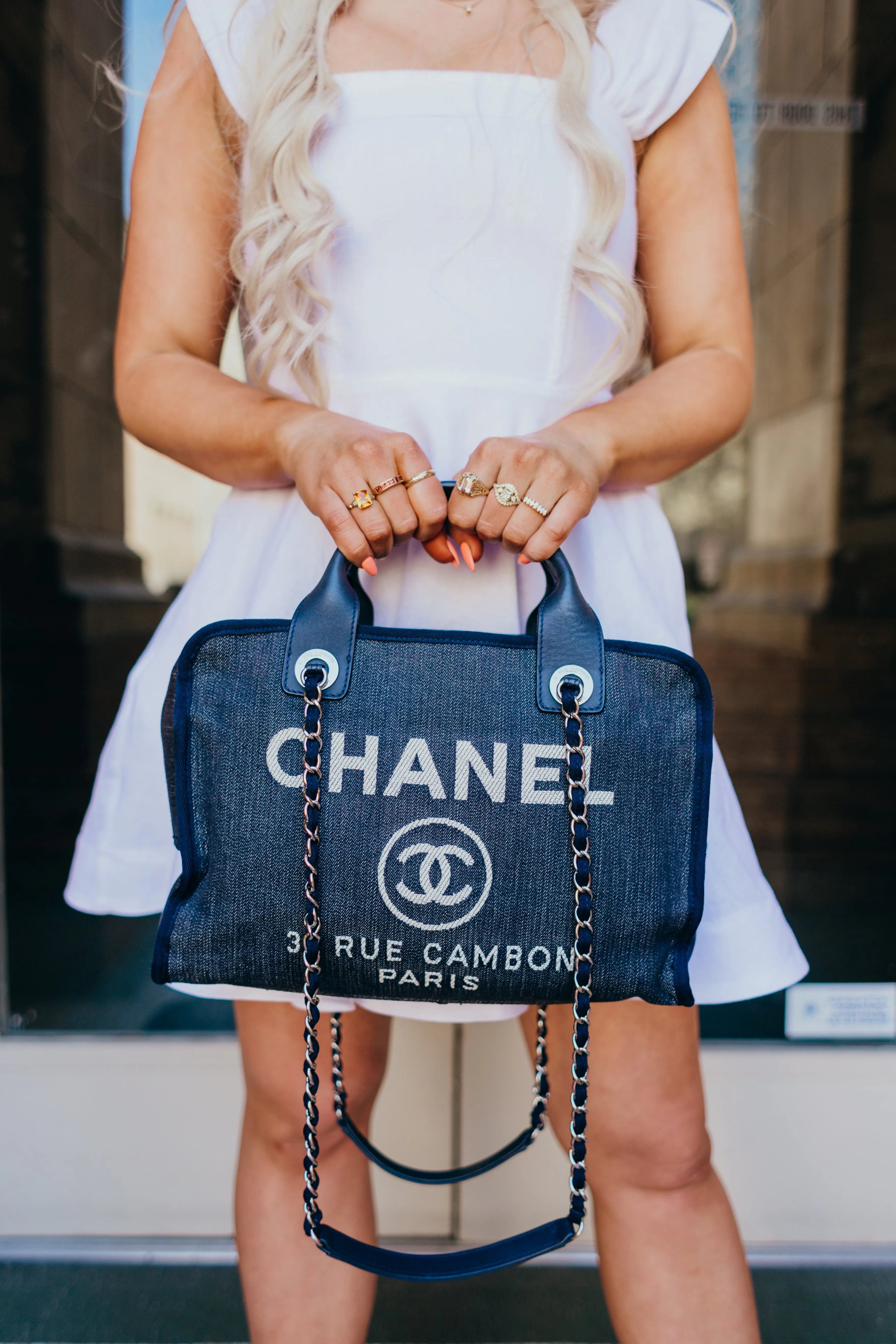 Deauville Denim Shoulder Bag Tote