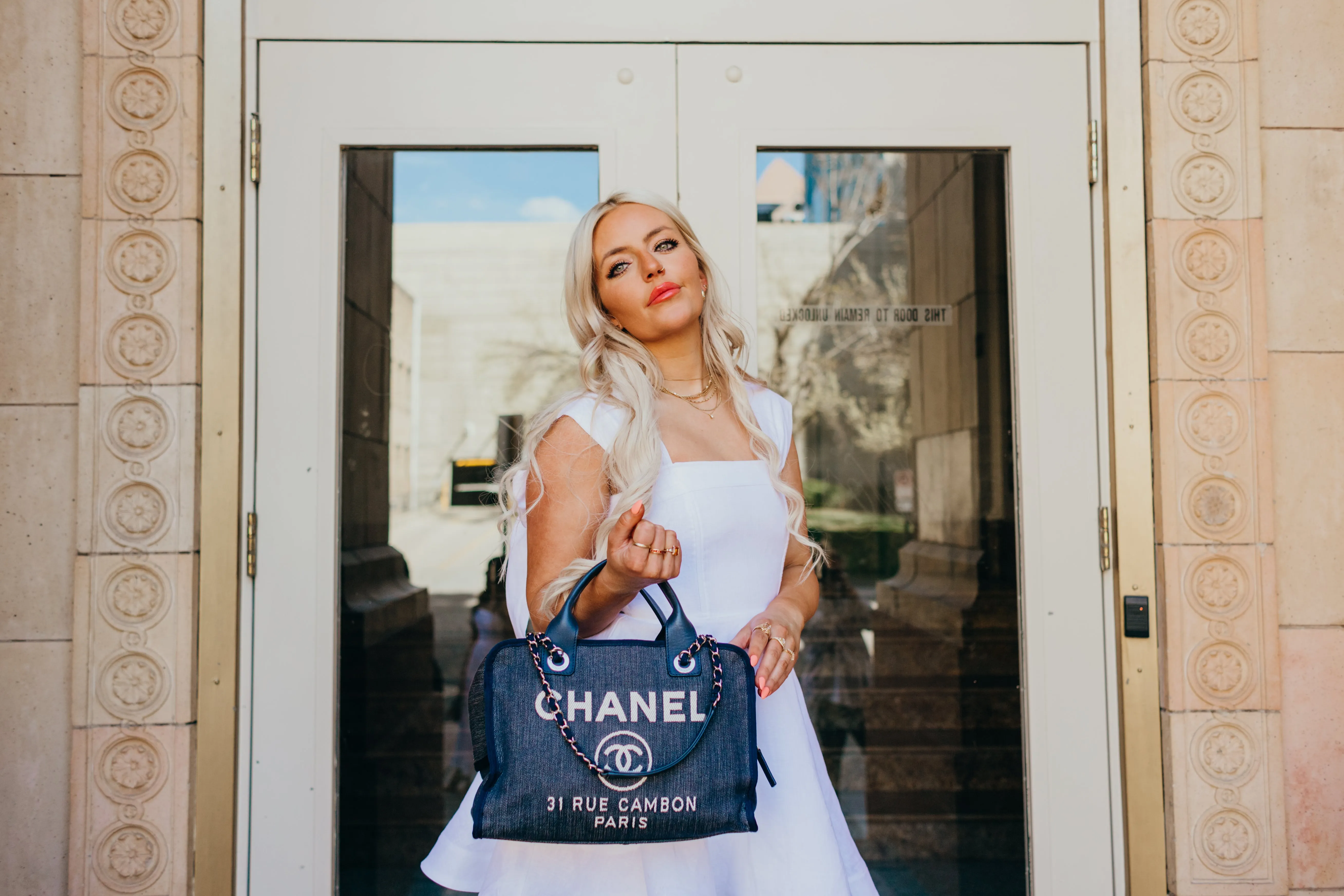 Deauville Denim Shoulder Bag Tote
