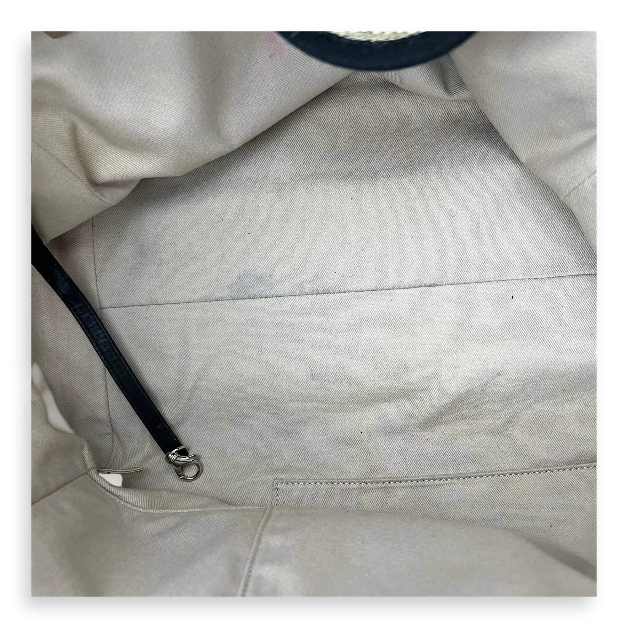 Deauville Tote Bag Black in Canvas, Silver hardware