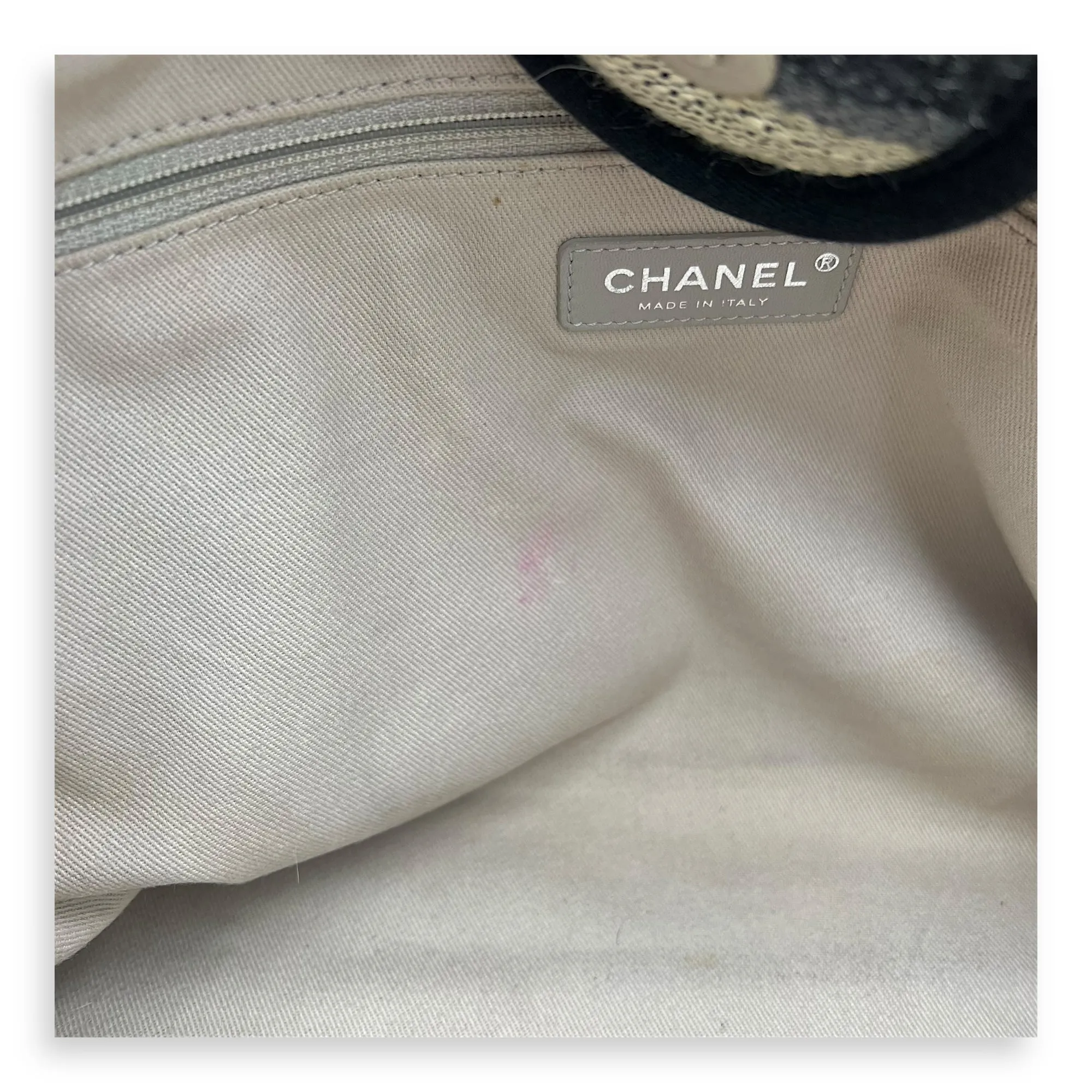 Deauville Tote Bag Black in Canvas, Silver hardware