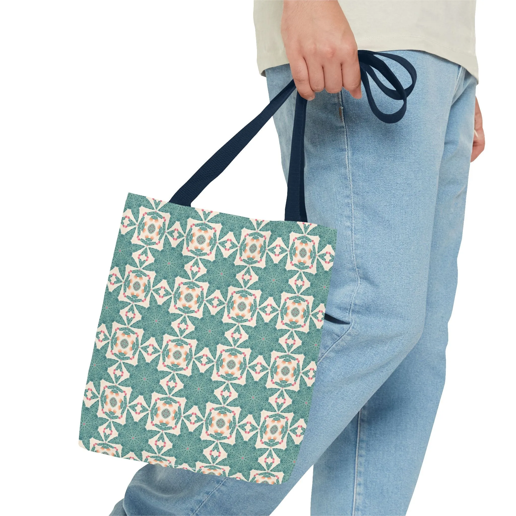 Desert Cactus Star Tile Tote Bag - Carry Southwest Charm Wherever You Go! Available in 3 sizes.