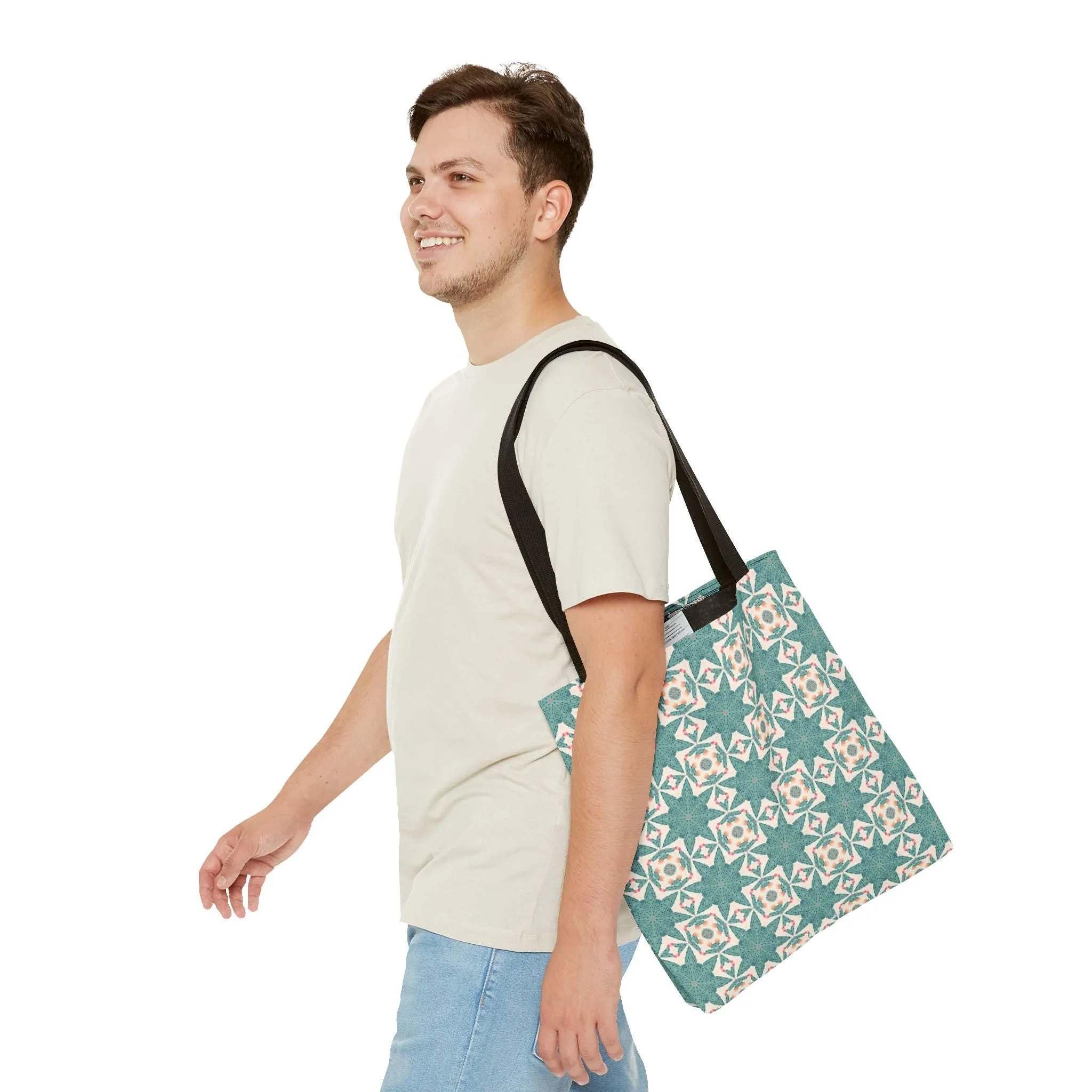 Desert Cactus Star Tile Tote Bag - Carry Southwest Charm Wherever You Go! Available in 3 sizes.
