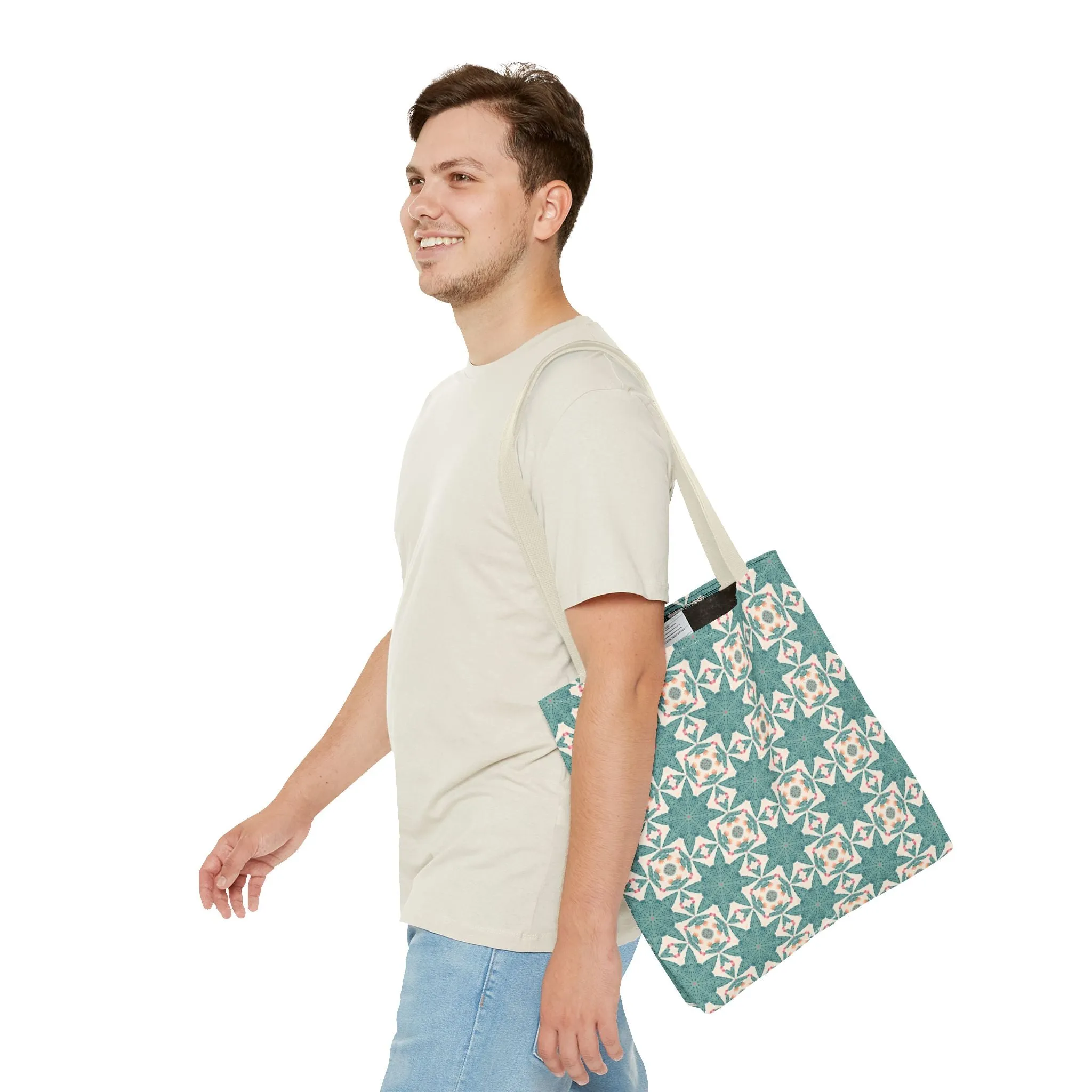 Desert Cactus Star Tile Tote Bag - Carry Southwest Charm Wherever You Go! Available in 3 sizes.