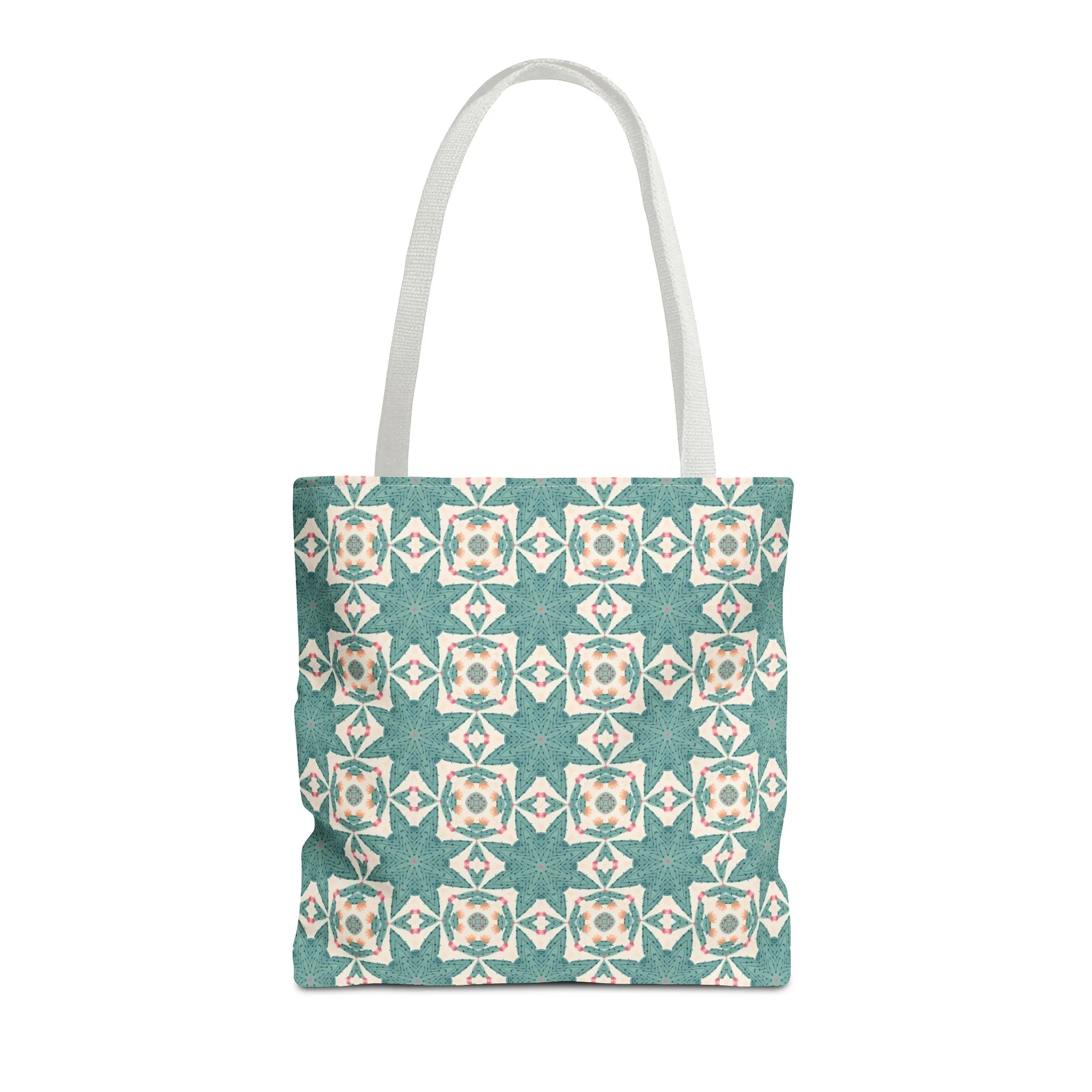 Desert Cactus Star Tile Tote Bag - Carry Southwest Charm Wherever You Go! Available in 3 sizes.
