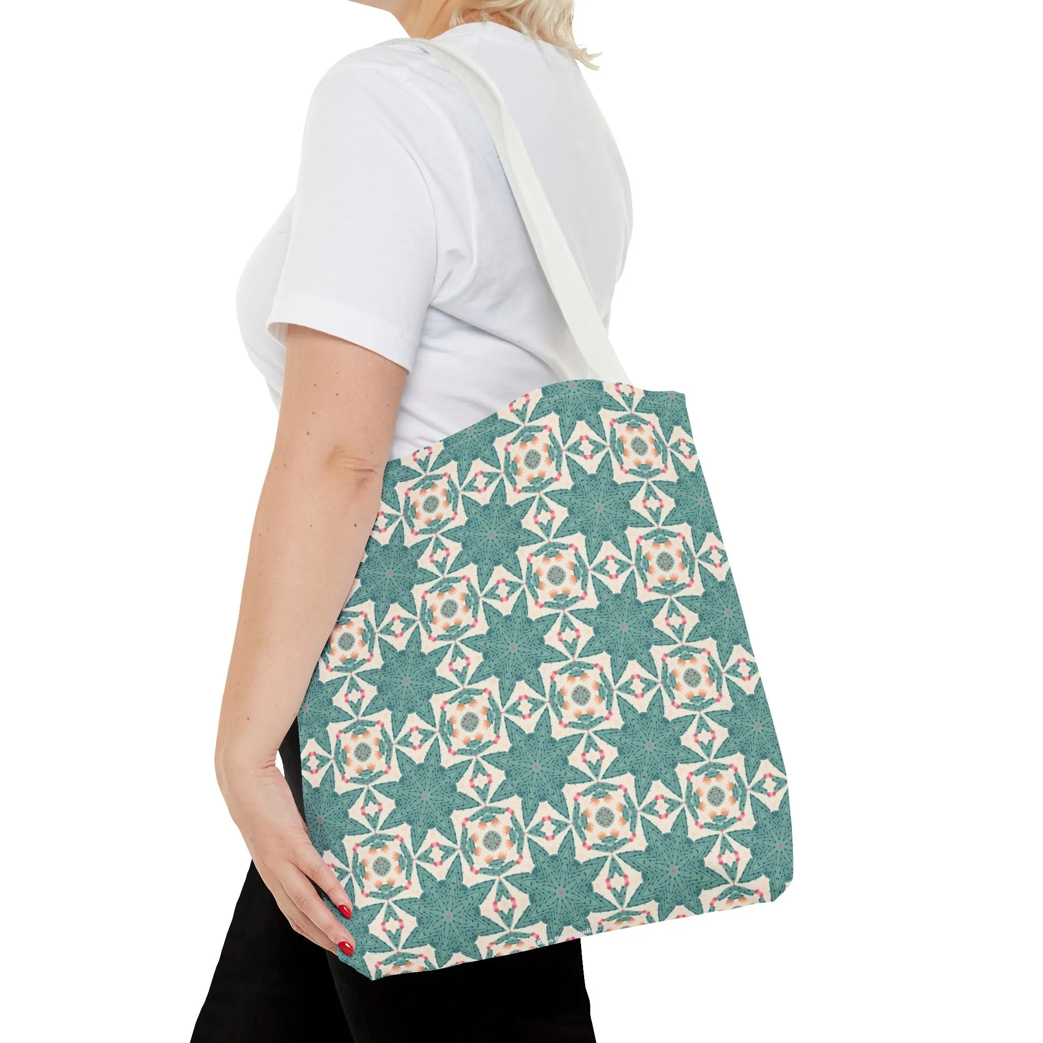 Desert Cactus Star Tile Tote Bag - Carry Southwest Charm Wherever You Go! Available in 3 sizes.